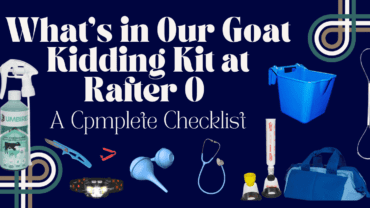 What's in Our Goat Kidding Kit at Rafter O
